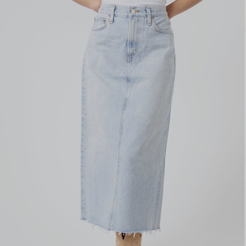 Agolde Della Denim Midi skirt